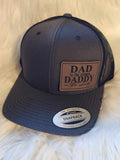 Trucker Hat with leather patch Dad in the Streets Daddy in the Sheets