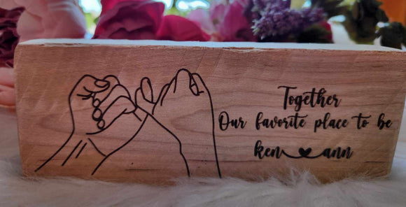 Engraved Personalized Valentines Day Shelf Sitter