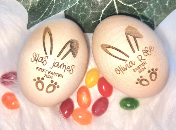 Personalized Wooden Easter Egg