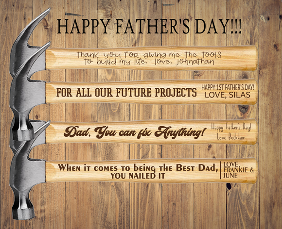 Father's Day Hammer with engraved message