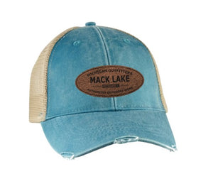 Mack Lake Outfitters hat with leather patch