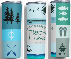 Mack Lake Color Block 20 Ounce Stainless Steel Tumbler