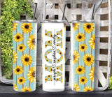 Floral Mom with kids names 20 OZ Tumbler