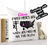 Daddy Loves You Personalized Pillow for a Lineman's Kid