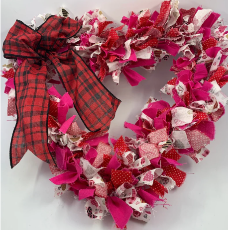 Valentine Rag Wreath January 24th 2025 5 PM