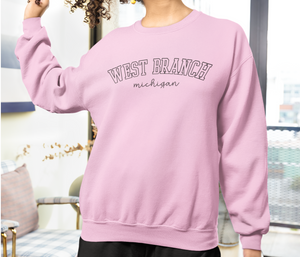 Pink crew neck sweatshirt