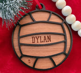 Sports Personalized Stocking Tag/Ornament Laser cut and engraved