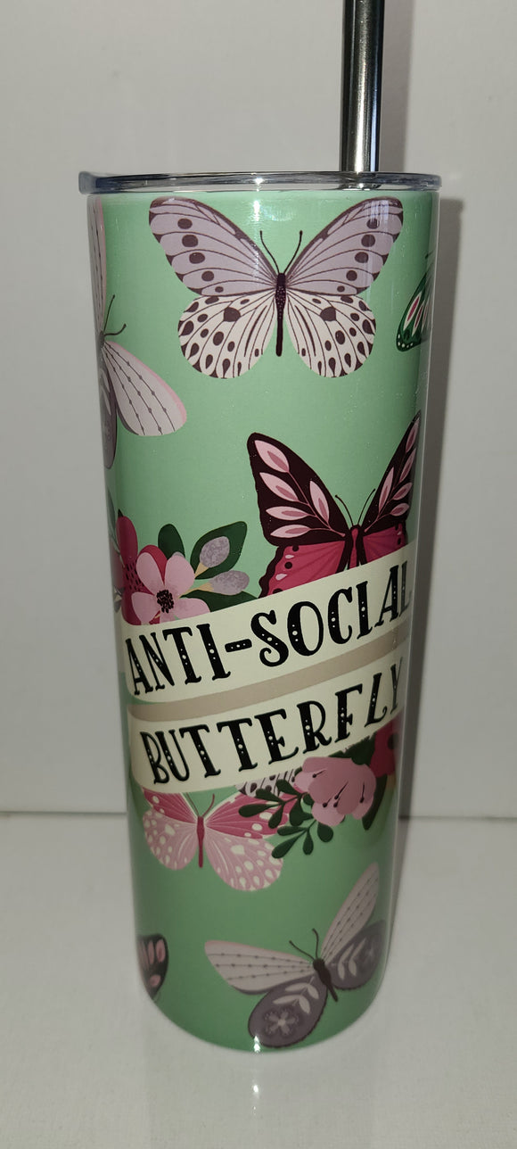 Anti-social Butterfly 20 OZ Tumbler