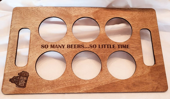 6-Cup Beverage Caddy Laser cut and engraved