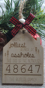 Jolliest bunch of Assholes Christmas Ornament