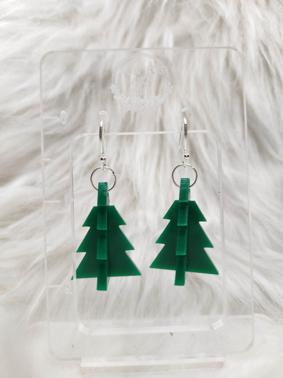 Chritmas Tree 3D Earring Dangles