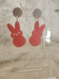 Easter Bunny Laser Cut Acrylic Handmade Earring Studs