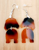 Dachshund Dangle Earrings Laser Cut Acrylic Handmade Earrings