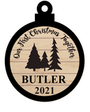 Our First Christmas Together Tree  Laser Cut and Engraved Wood Ornament